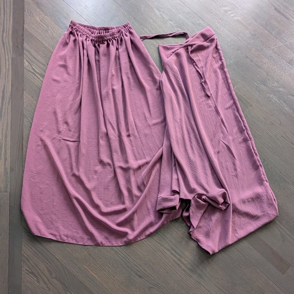 Brand New 2-Piece Jilbab Set - Dusty Mauve/Plum Hijab & Skirt Set - NWOT